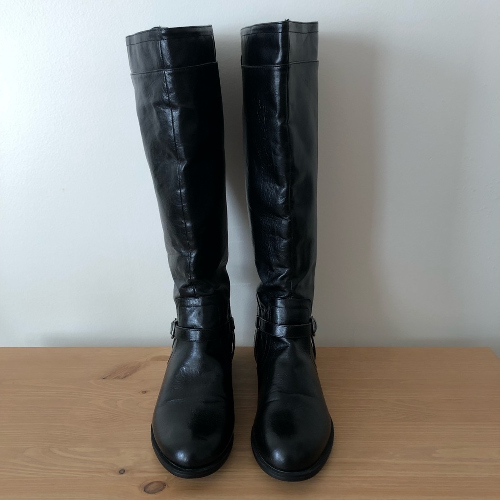 XOXO Black Wide Calf WC Riding Boots
